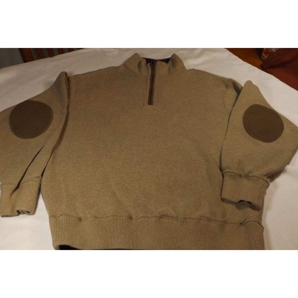 Daniel Cremieux Knit Reversible Brown Size L 1/4 Zip Mock Neck Sweater - Picture 3 of 12